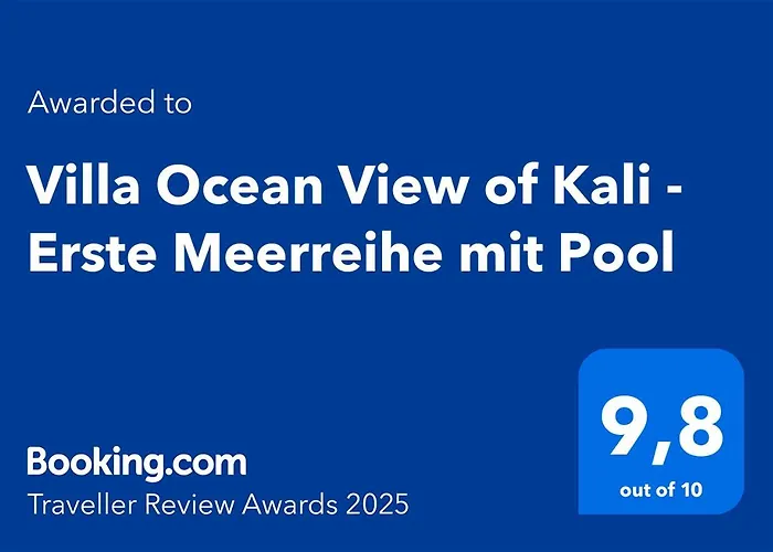 Villa Ocean View Of Kali - Erste Meerreihe Mit Beheizbarem Pool Lejlighed *